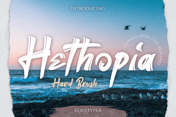 Hethopia: The Bold Brush Grunge Font for Every Creative Project